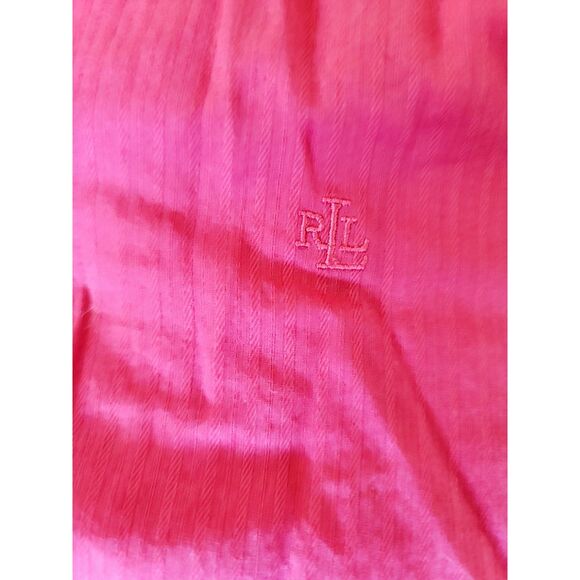 Lauren Ralph Lauren XL Womens Shirt Button Up Red Logo *Has A Spot* Cotton - Picture 8 of 8